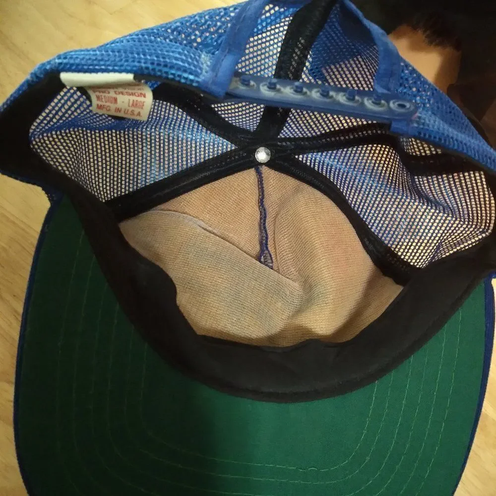 Vintage New Era Delfield 1 Snap Back Mesh Trucker Hat